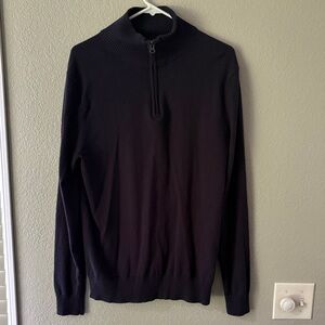 J. Crew Men's Dark Blue Zip-Up Sweater